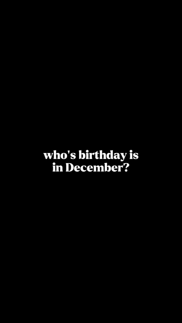 anniversaire en décembre?