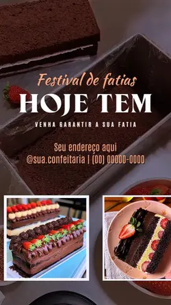 Festival fatias bolo