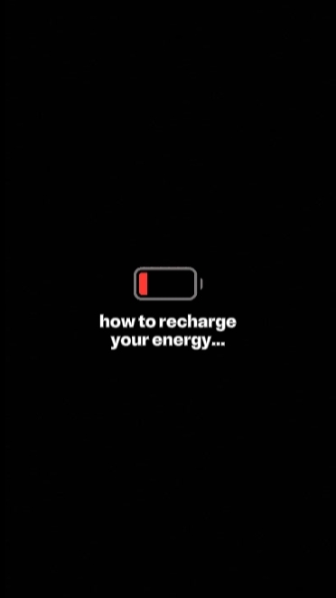 RECHARGE YOUR ENERGY