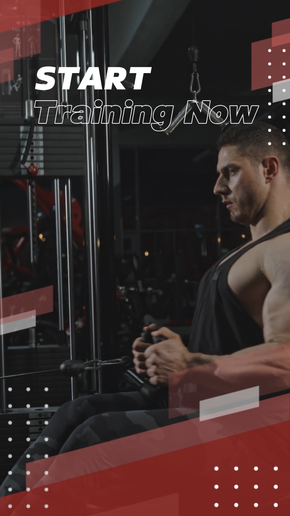 Promoción de GIMNASIO para el Día del Padre Rojo y Negro