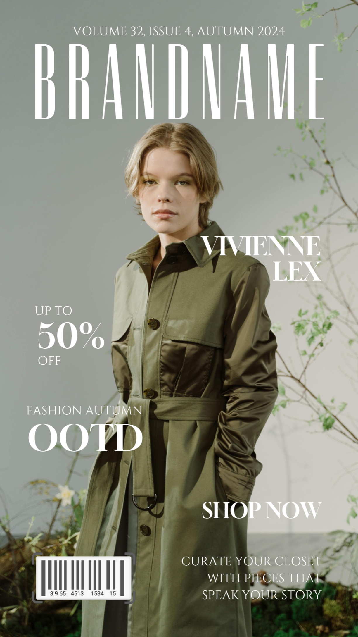 Minimalistischer Stil Mode Industrie Herbst Kleidung Neue Ankunft Promo Vorlage
