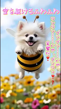 空をかけるふわふわ•*🐝*•.¸💕