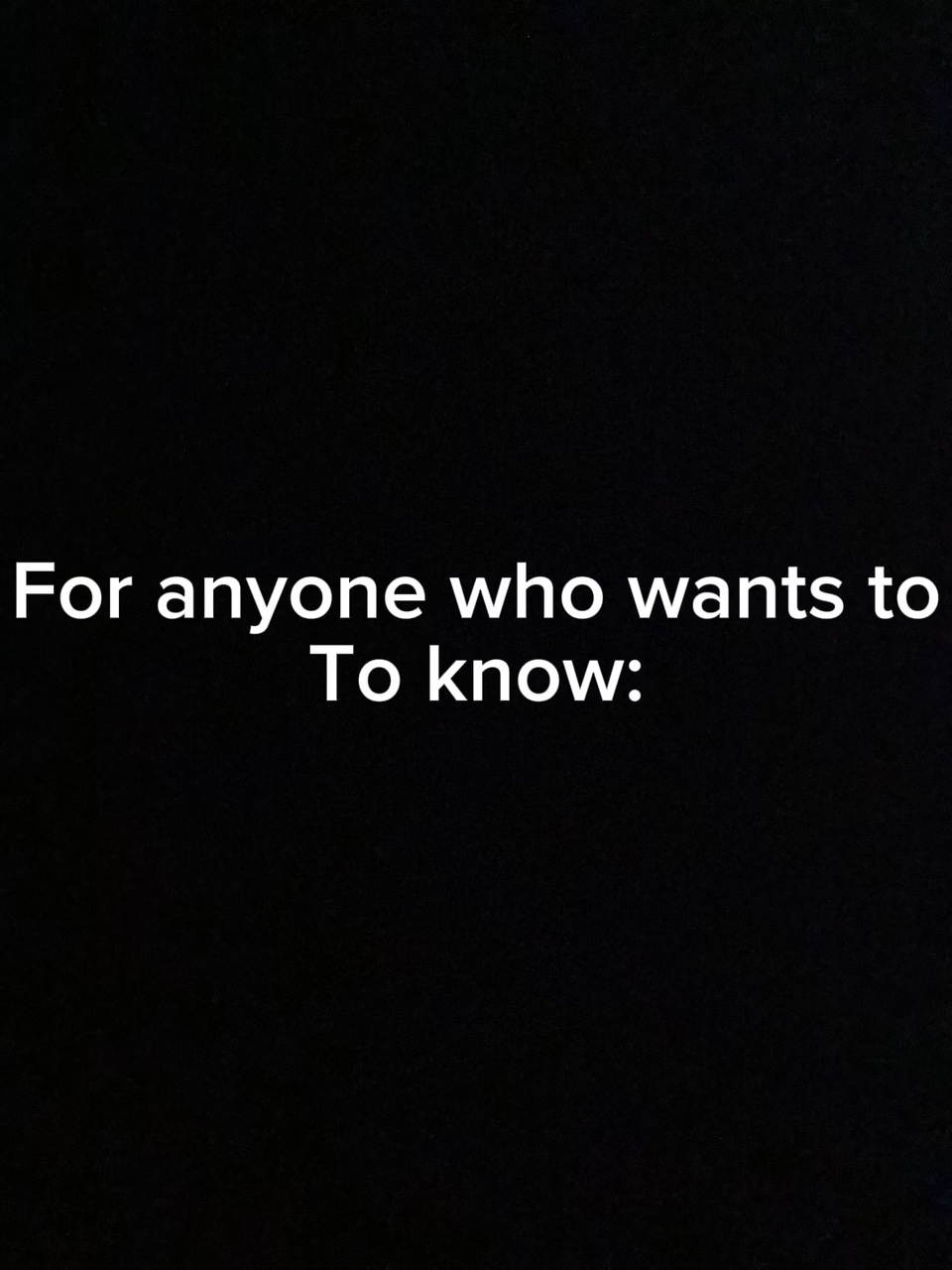 Just so u know…
