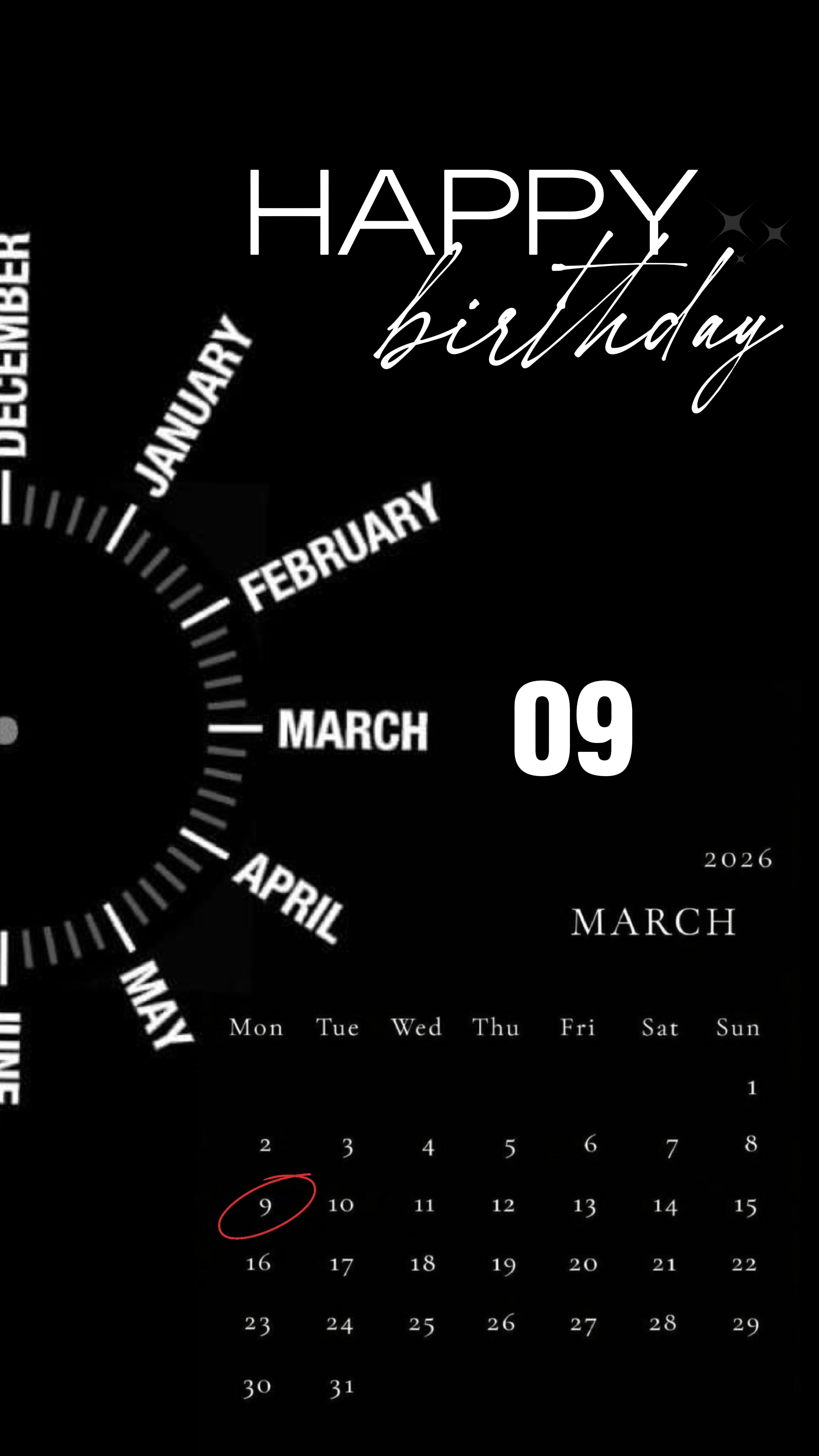 ANNIVERSAIRE LE 09 MARS