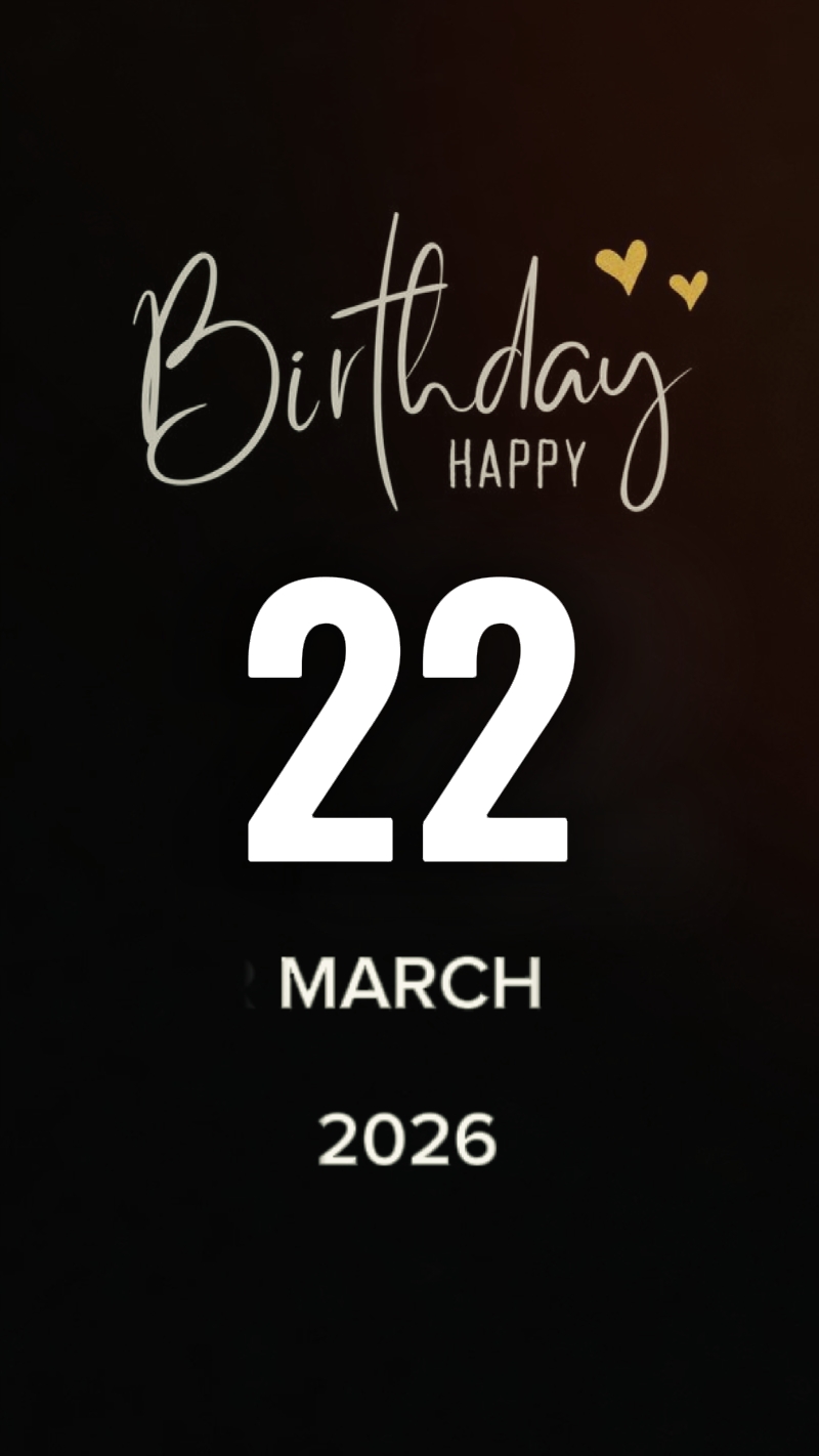 Selamat ulang tahun 22 MARET 2026
