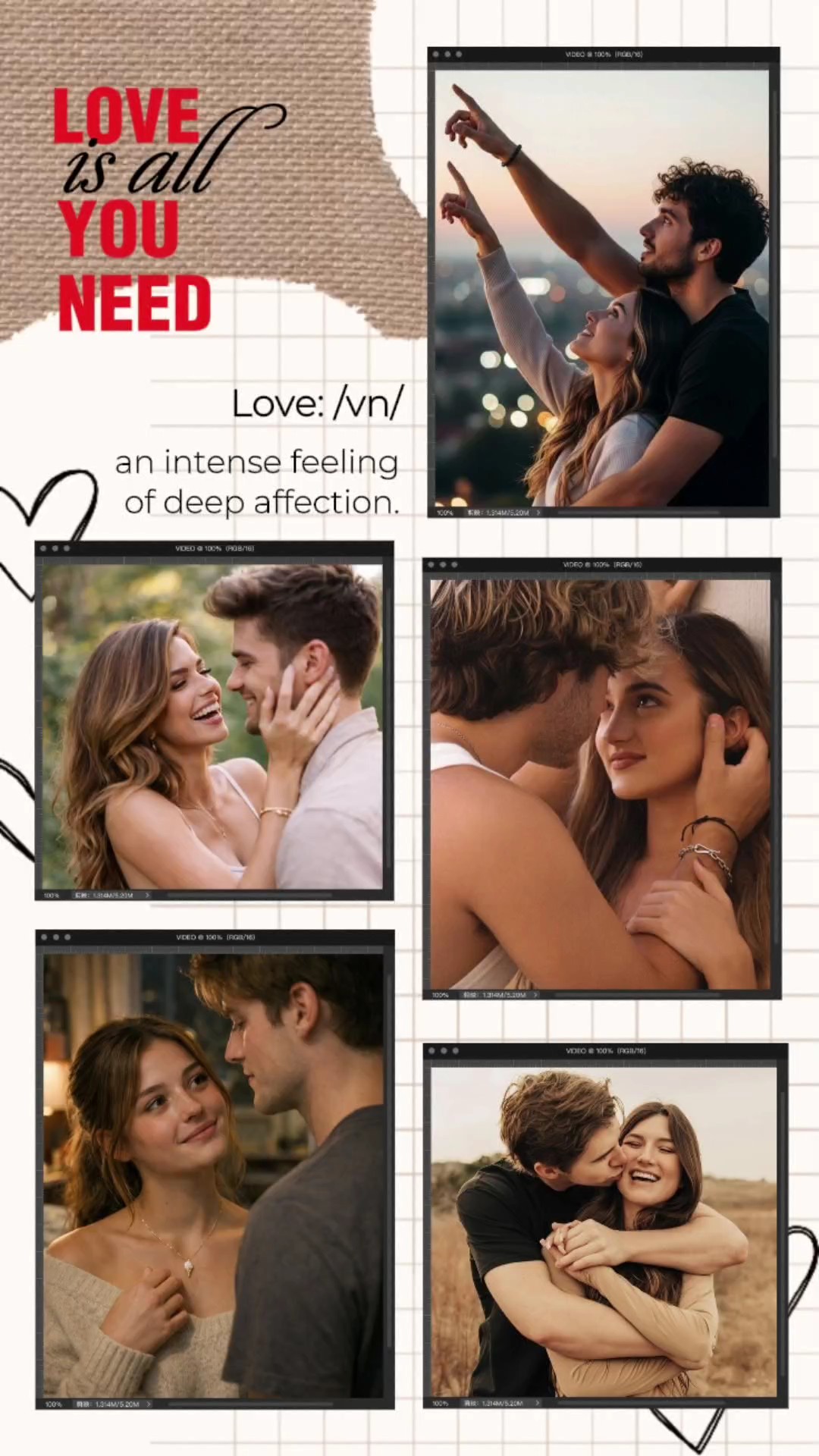 collage Mon amour