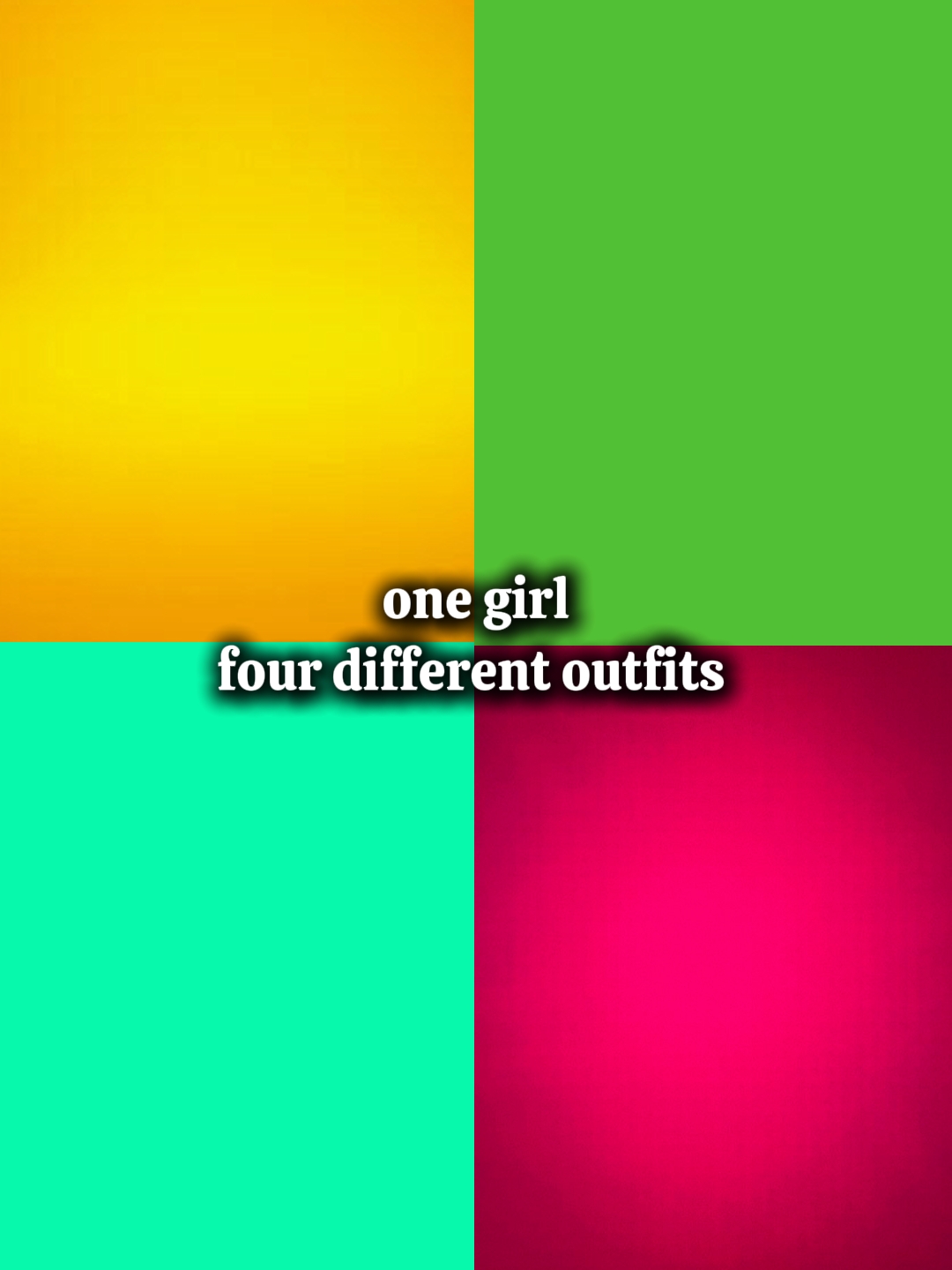 1 niña 4 atuendo diferente