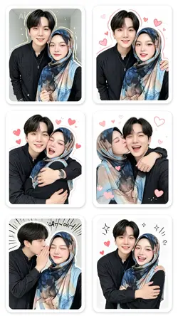 ai couple sticker 