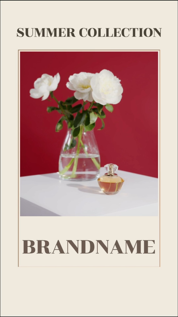 Marca de perfume em estilo minimalista e luxuoso