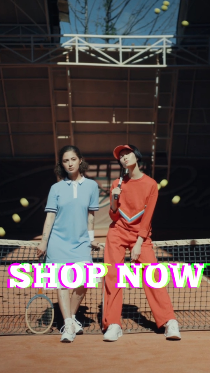 Pantalla de productos de ropa de tenis para mujer Estilo TikTok de múltiples galerías