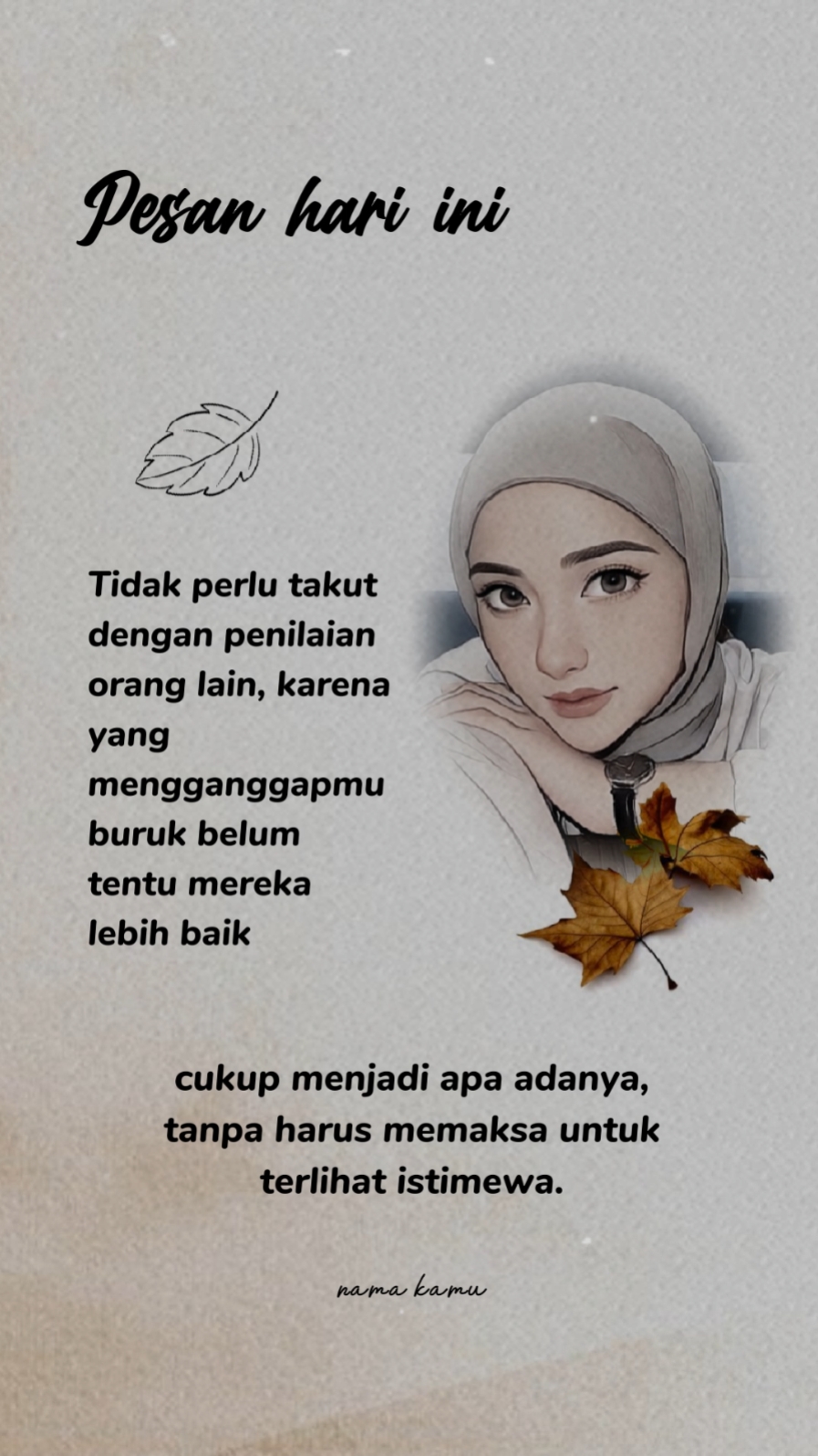 Pesan Hari ini