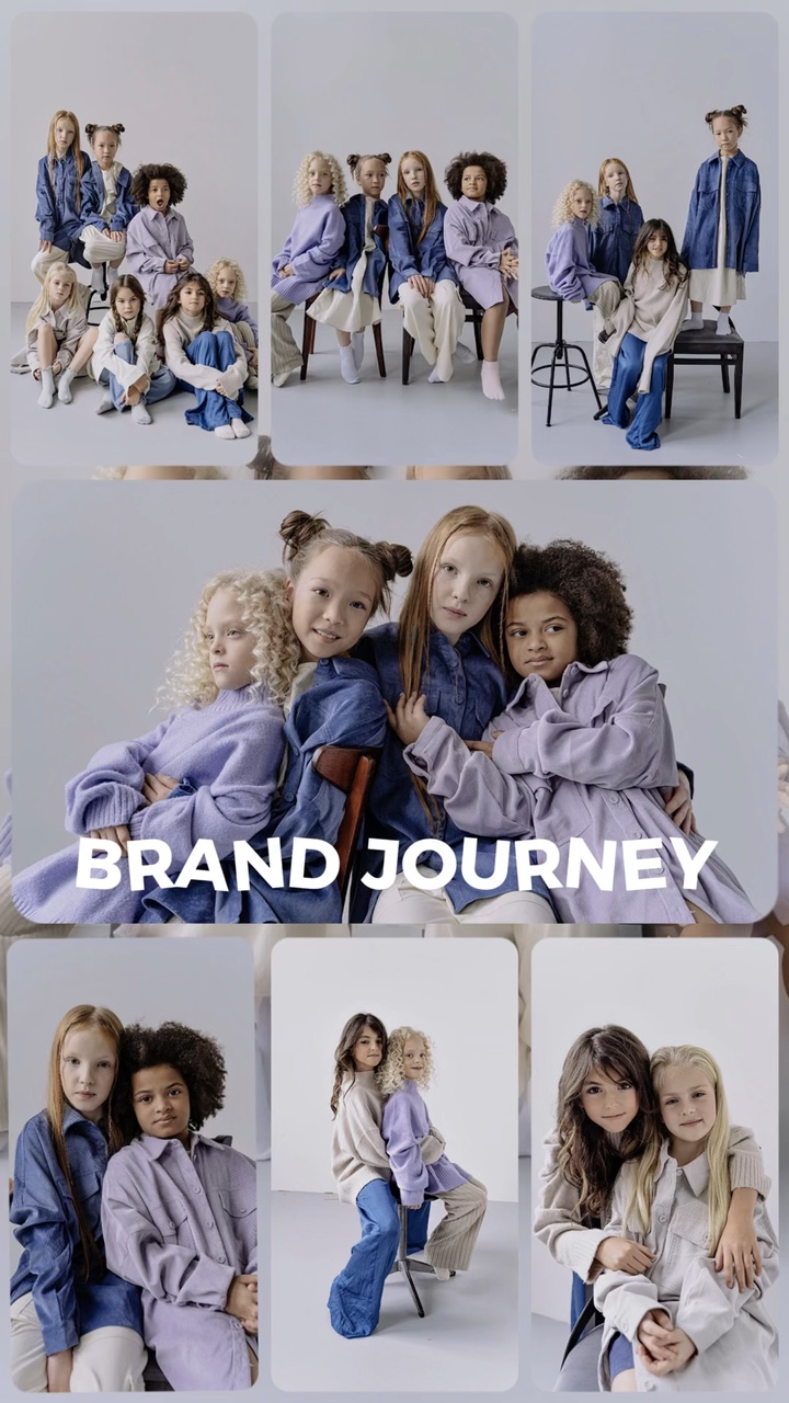 Voyage de la marque Affichage de produits de mode pour enfants Style TikTok