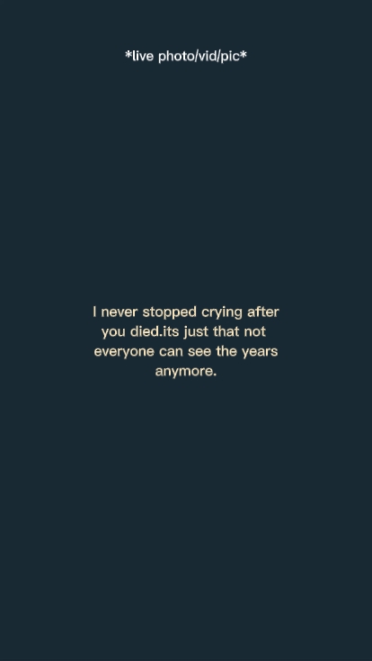 I never stopped
