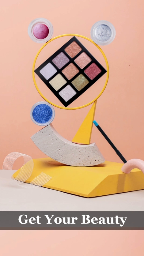 Exibição De Maquiagem De Produto De Beleza Combinando Estilo TikTok