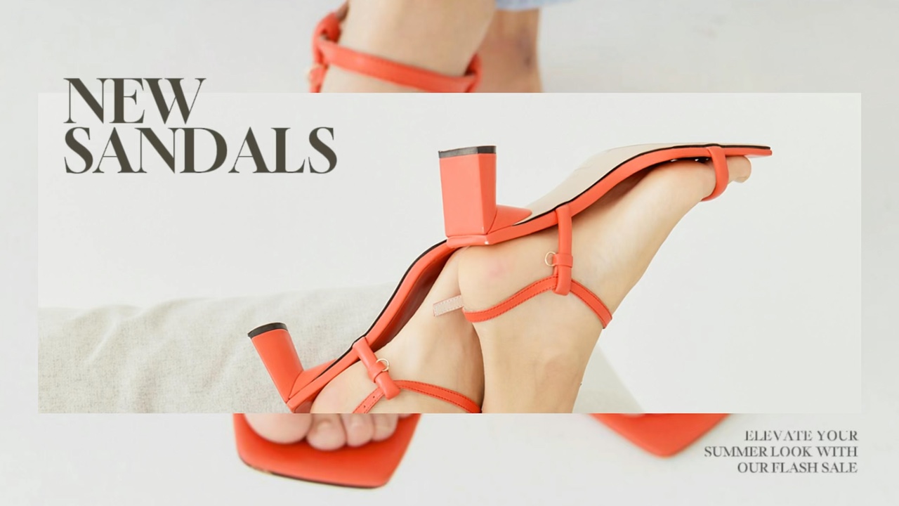 Sommer Verkäufe Mode Schuhe Display Business Vorlage Minimalistischen Stil