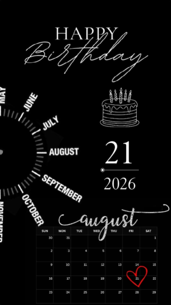 FELIZ CUMPLEAÑOS 21 DE AGOSTO