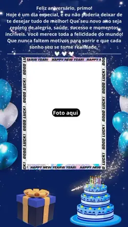 parabéns primo 