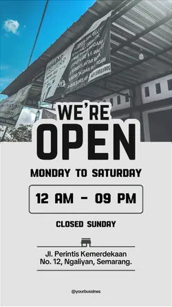we're open toko