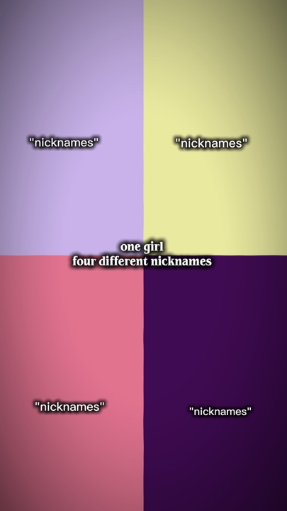 4 apelidos diferentes