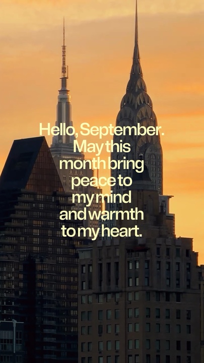 Bonjour septembre