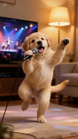 Singing karaoke