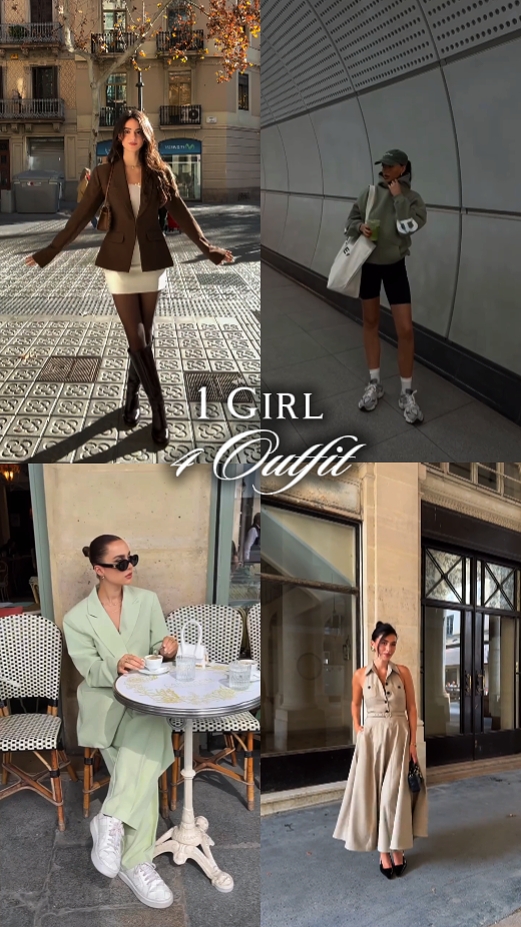 1 Mädchen 4 Outfits