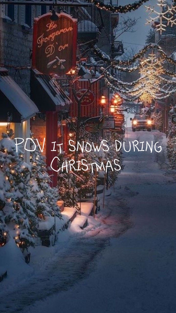 POV snow at xmas 