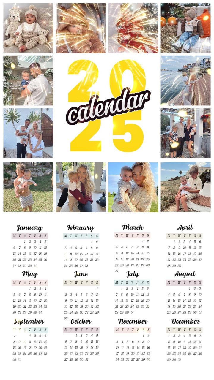 Família calendário 2025