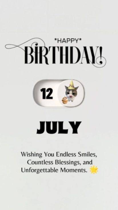 Anniversaire 12 juillet 