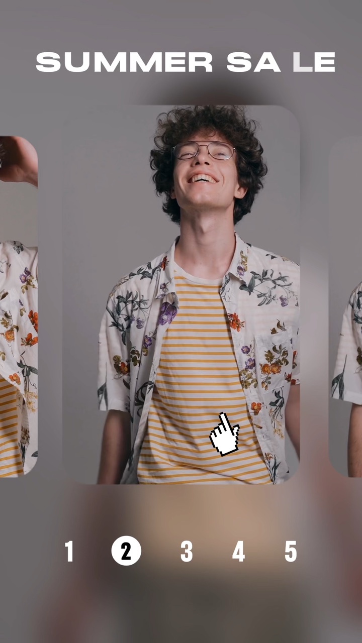 여름 판매 패션 의류 디스플레이 비즈니스 템플릿 미니멀리스트 스타일