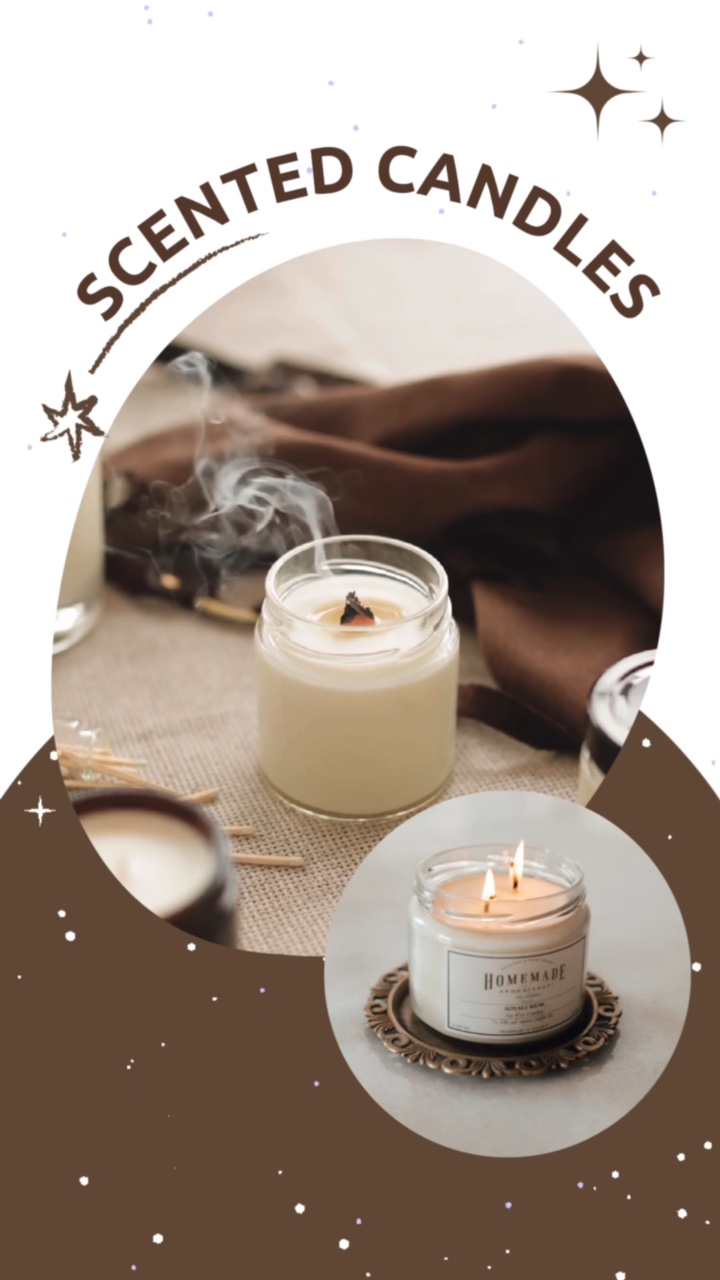 Velas perfumadas Exibição do produto Estilo TikTok