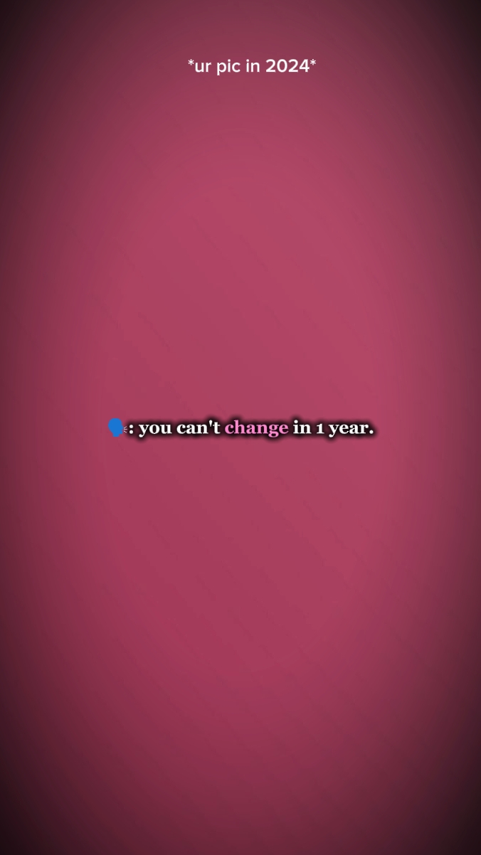 you can't change...