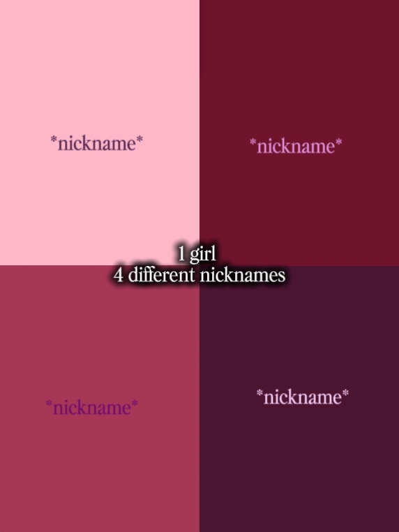 4 apelidos diferentes
