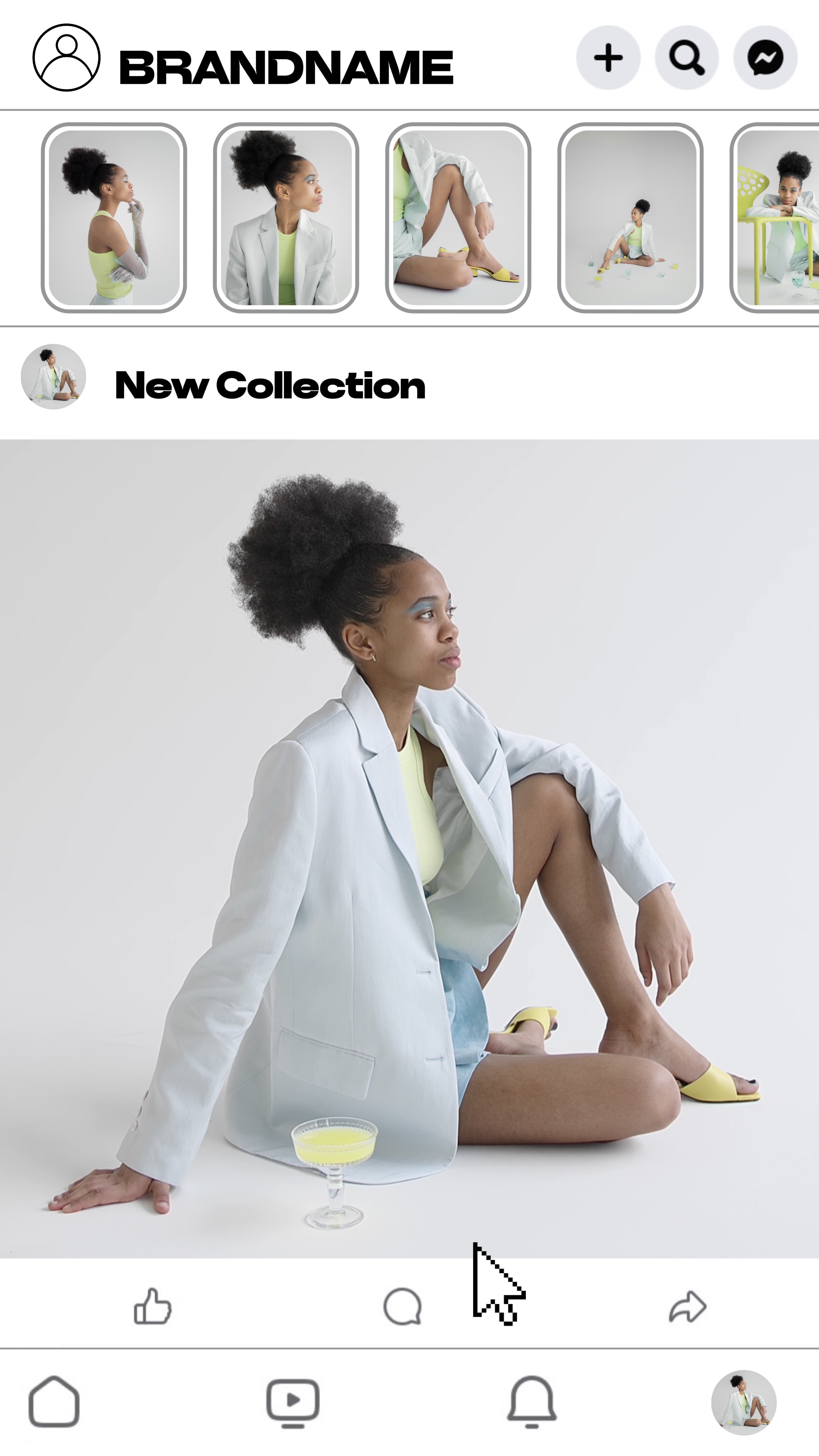 Produtos de roupas femininas exibem o estilo Tiktok