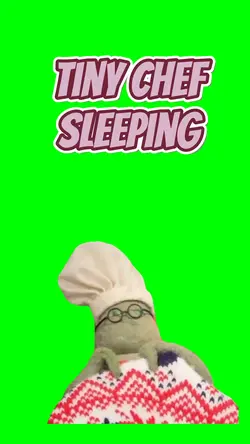 Tiny chef sleeping 