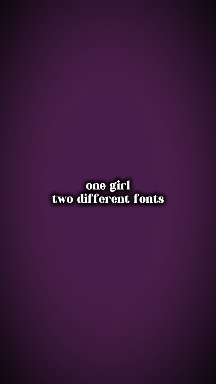 One girl two differe