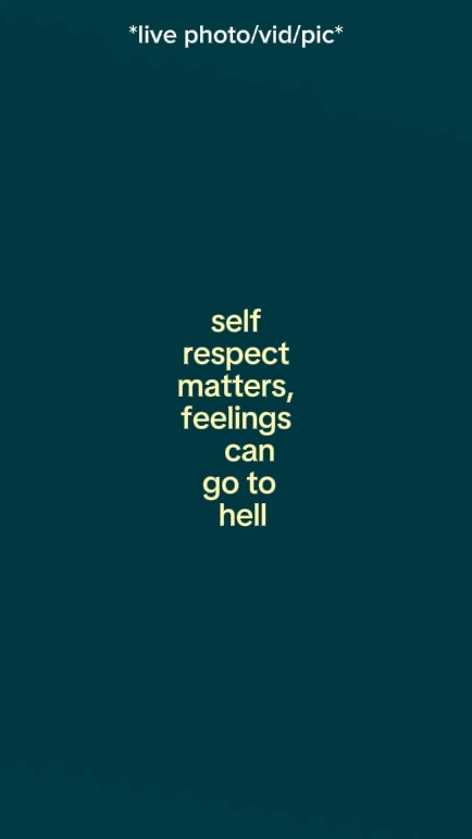 self respect 