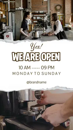 We are open