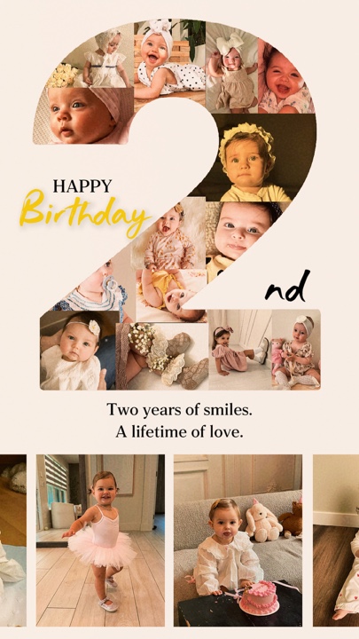 Feliz segundo cumpleaños 