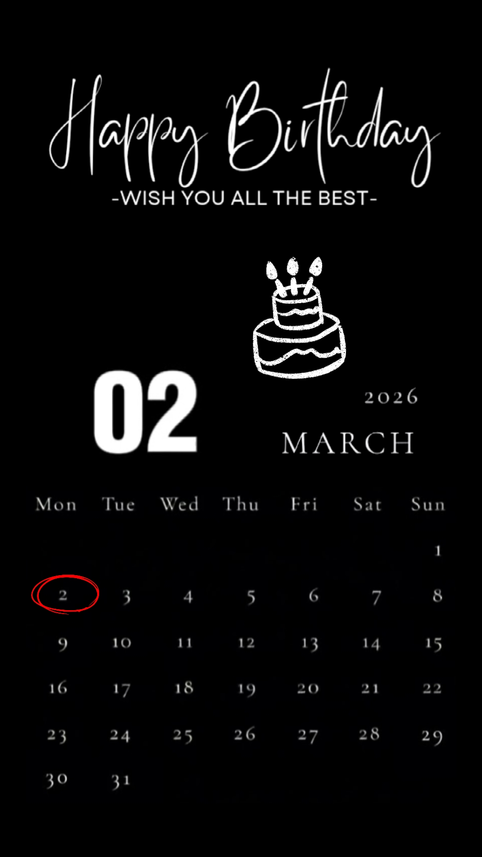Cumpleaños 02 de marzo