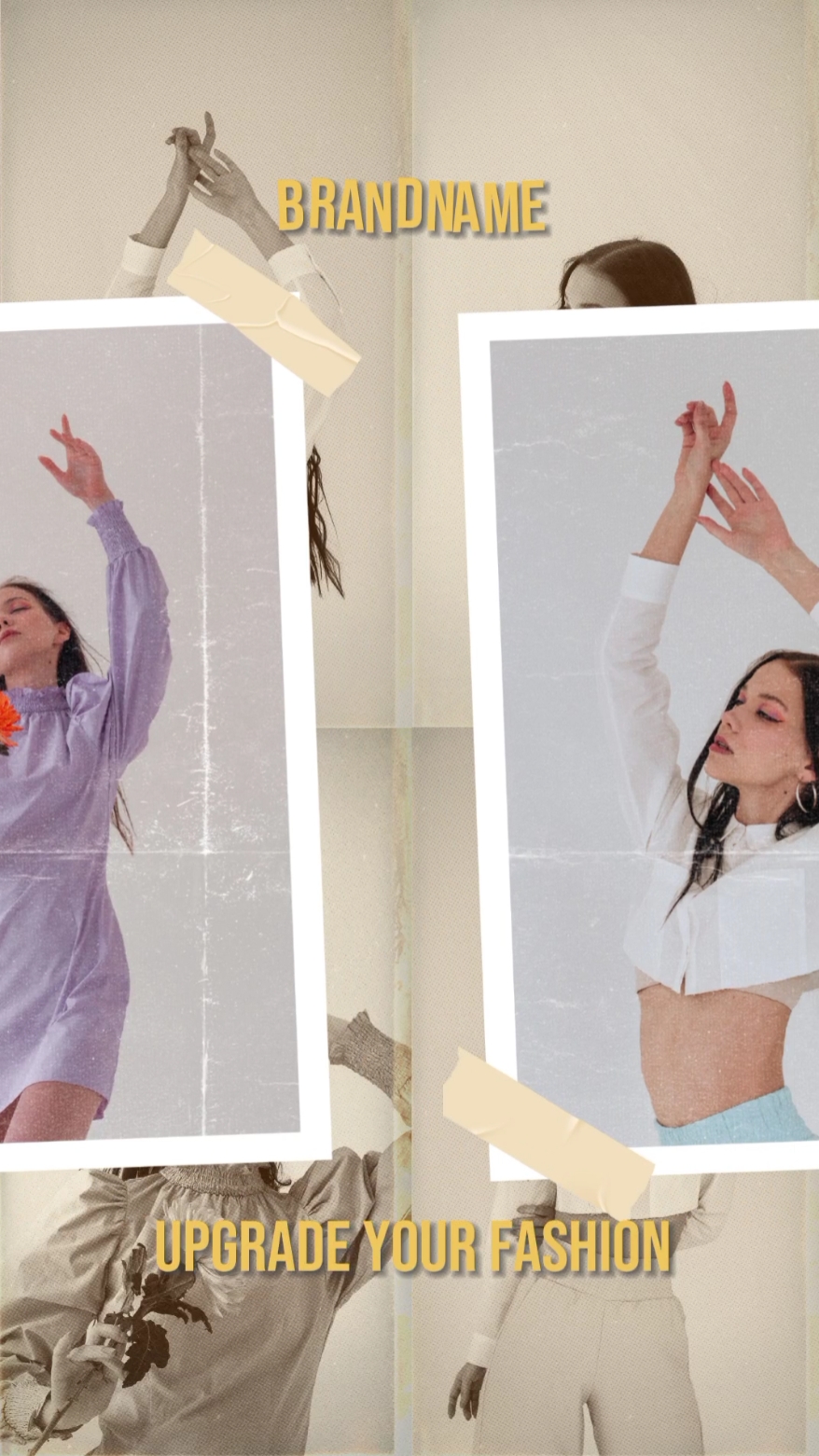 Exibição de produtos de roupas femininas Estilo de galeria múltipla