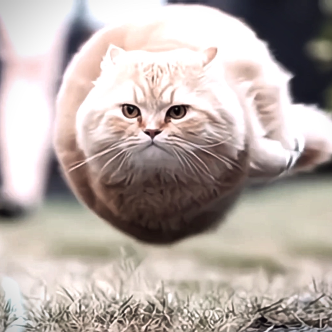 spinning flying cat