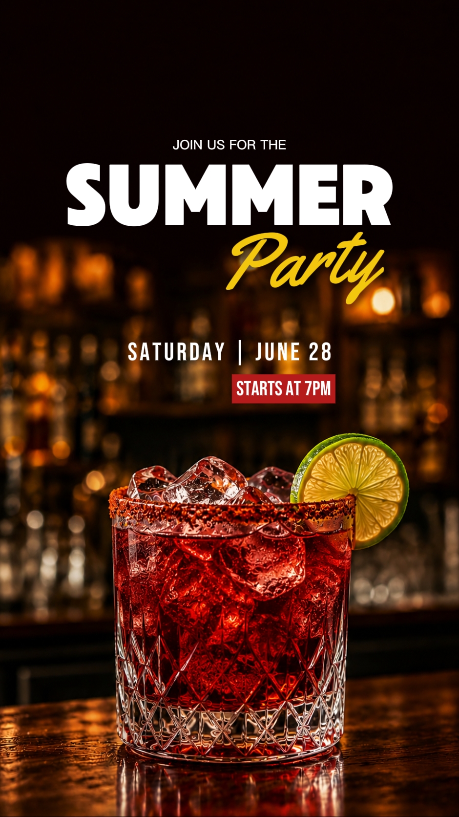Fiesta de bebidas de verano