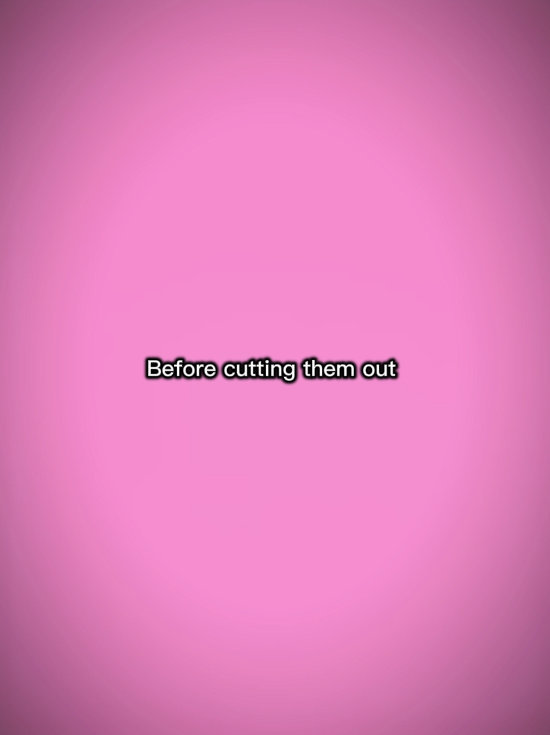 cutting them 