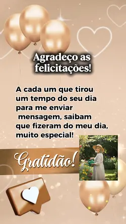 Gratidão Parabéns 
