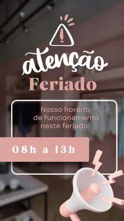 Horário feriado!