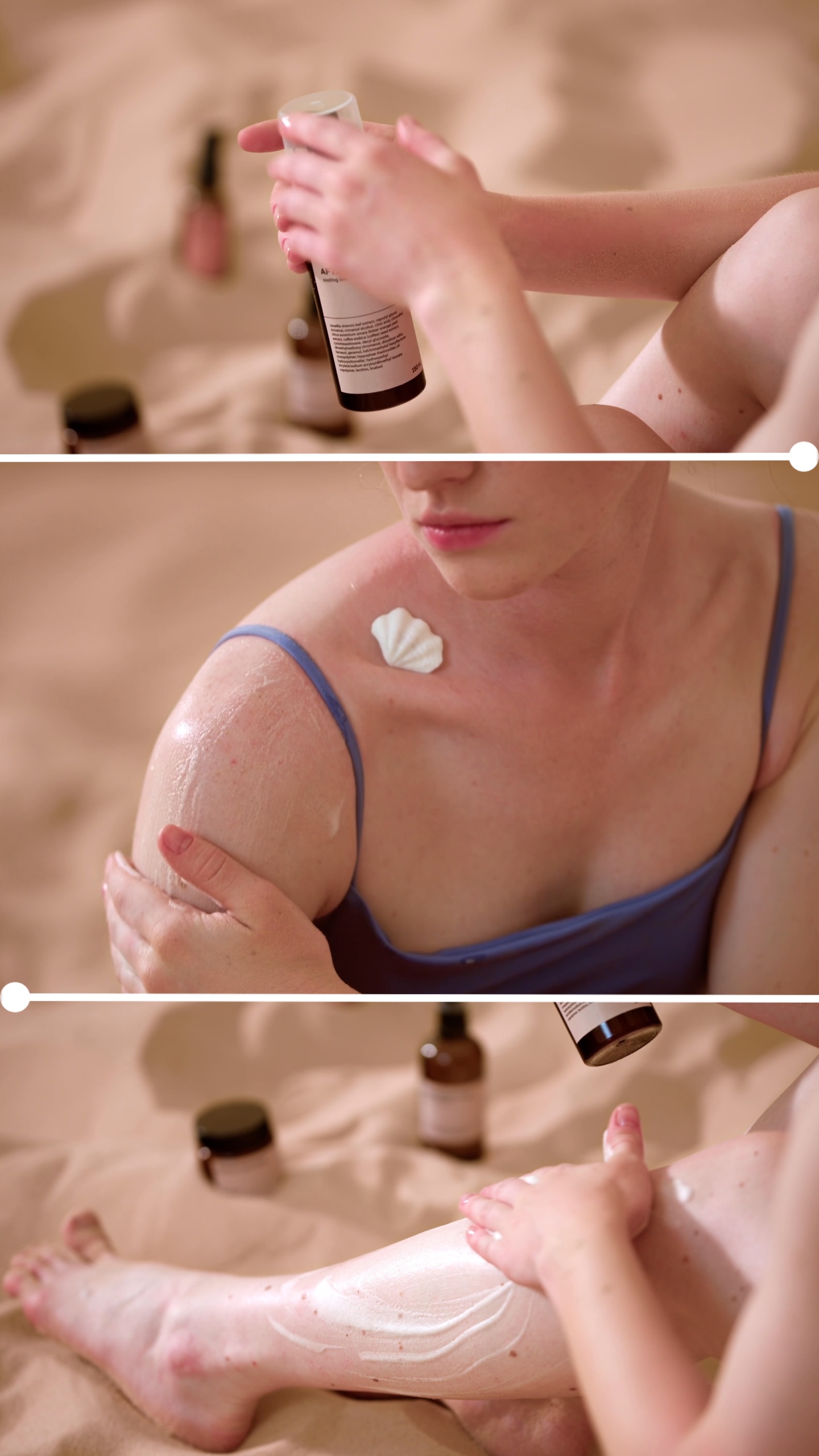 Soldes d'été annonces de l'industrie des soins de la peau ou des cosmétiques