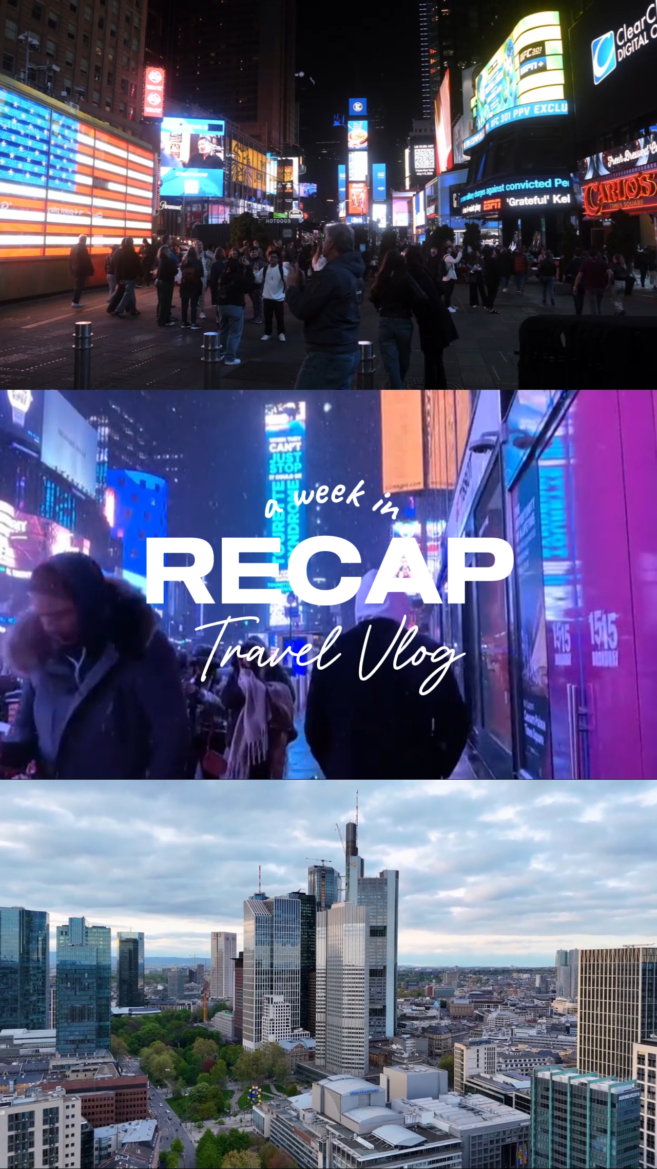 Recapitulação do Vlog de Viagem