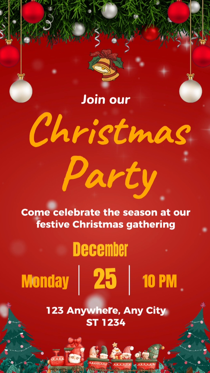 Offline Parties Motion Poster Christmas Style