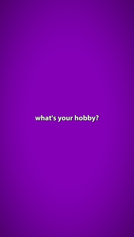 Qual é o seu hobby?